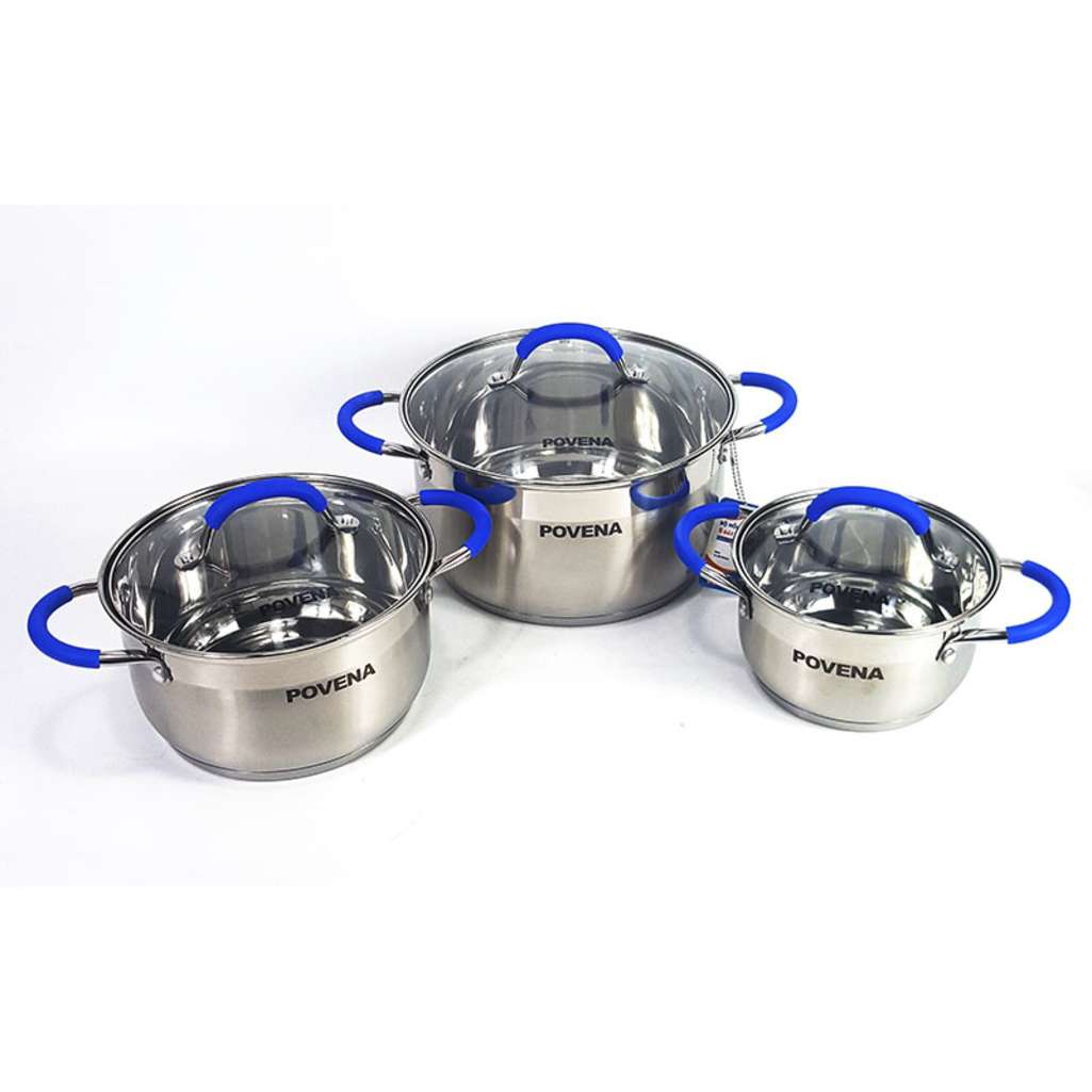 Bộ nồi inox 3 món Povena PVN-C5 - Hàng chính hãng