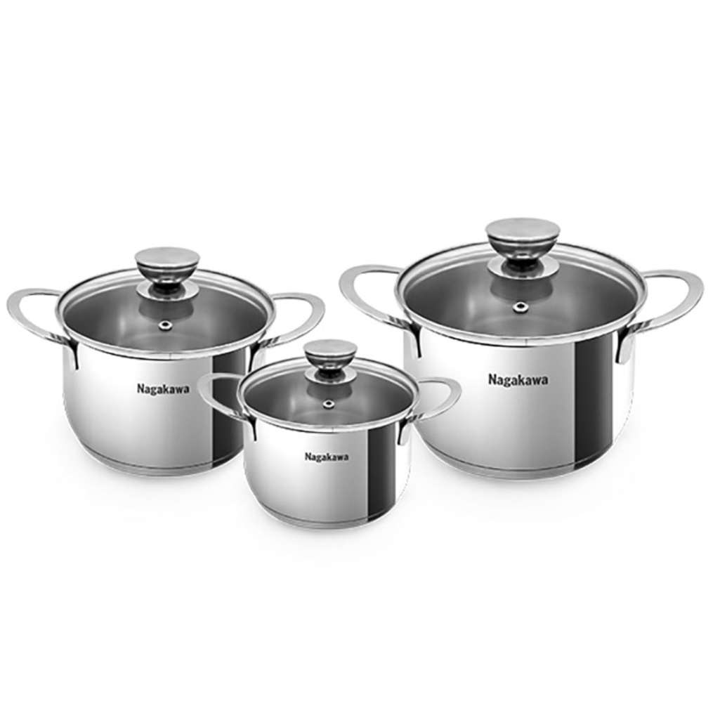 Bộ nồi inox 5 đáy Nagakawa NAG1351 - Hàng chính hãng