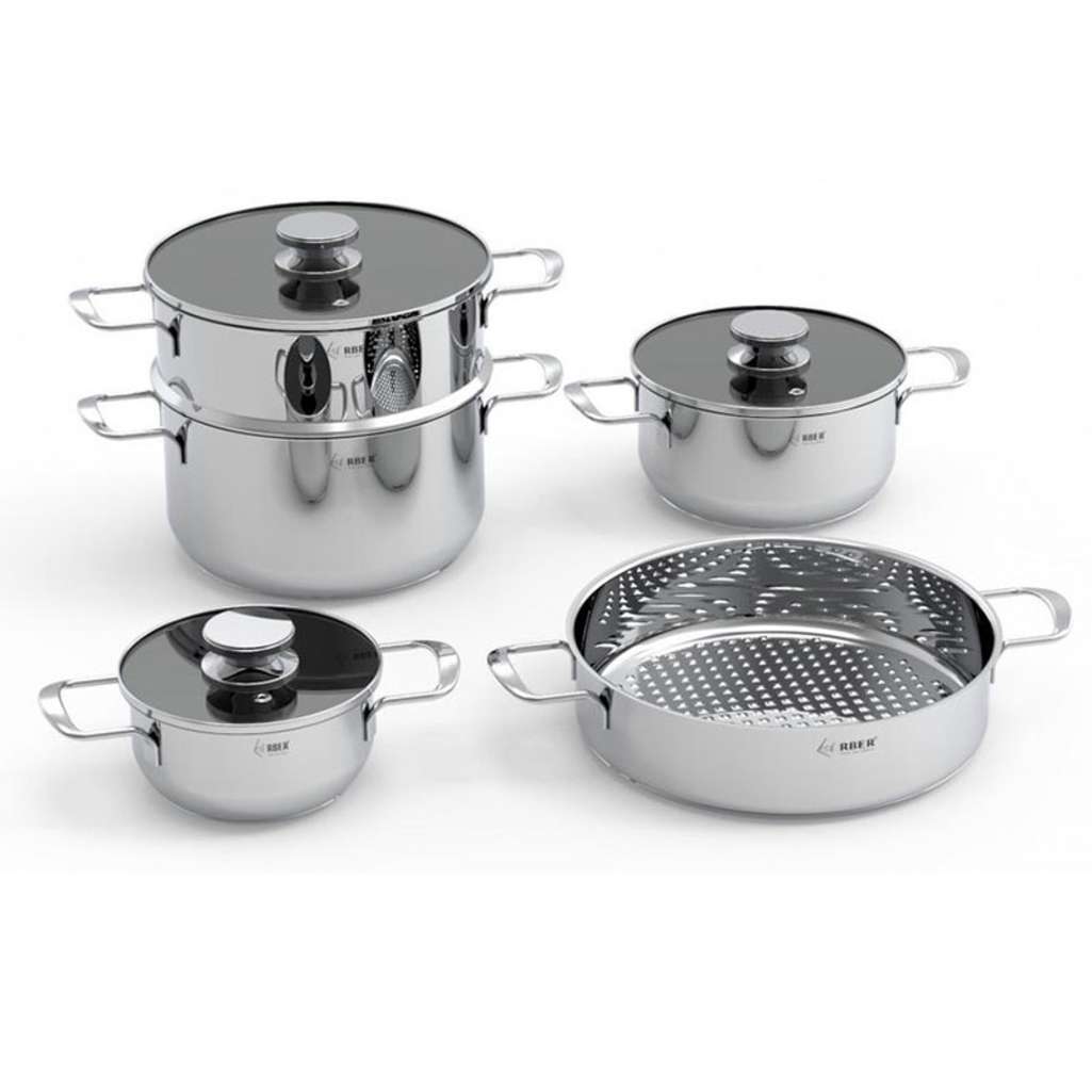 Bộ nồi inox 5 món Arber Blue Quartz - Hàng chính hãng