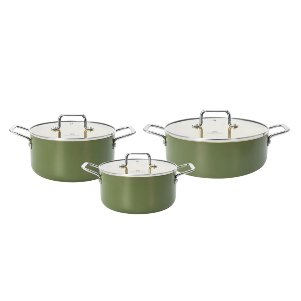 Bộ nồi phủ sứ chống dính Elmich Olive Classic EL-5231OV01 - Hàng chính hãng