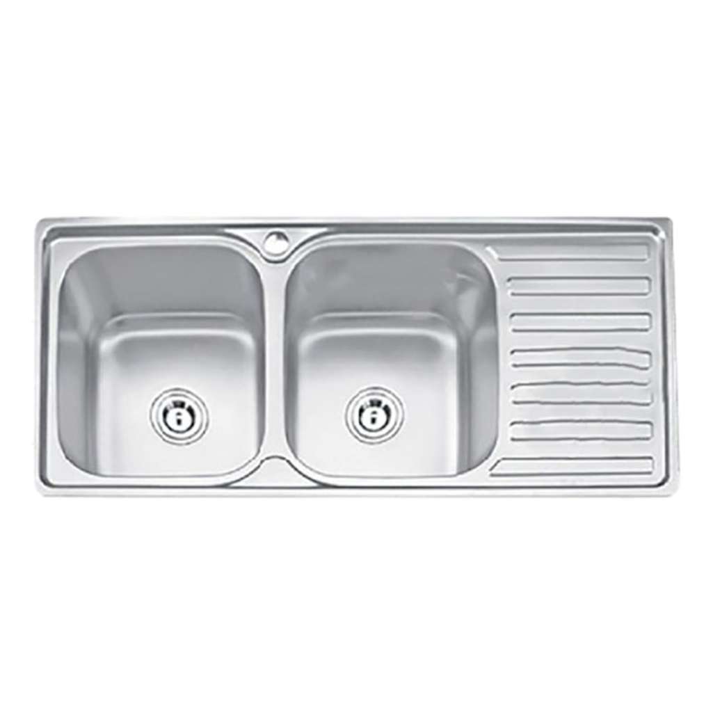 Chậu rửa chén inox 2 ngăn 1 cánh Eurosun EU-10545S - Hàng chính hãng