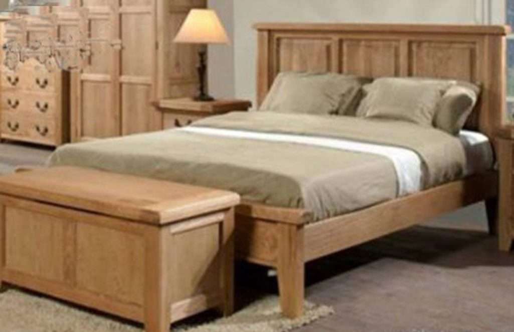 Giường gỗ sồi Mỹ 1m4 giá rẻ  - Hàng chính hãng