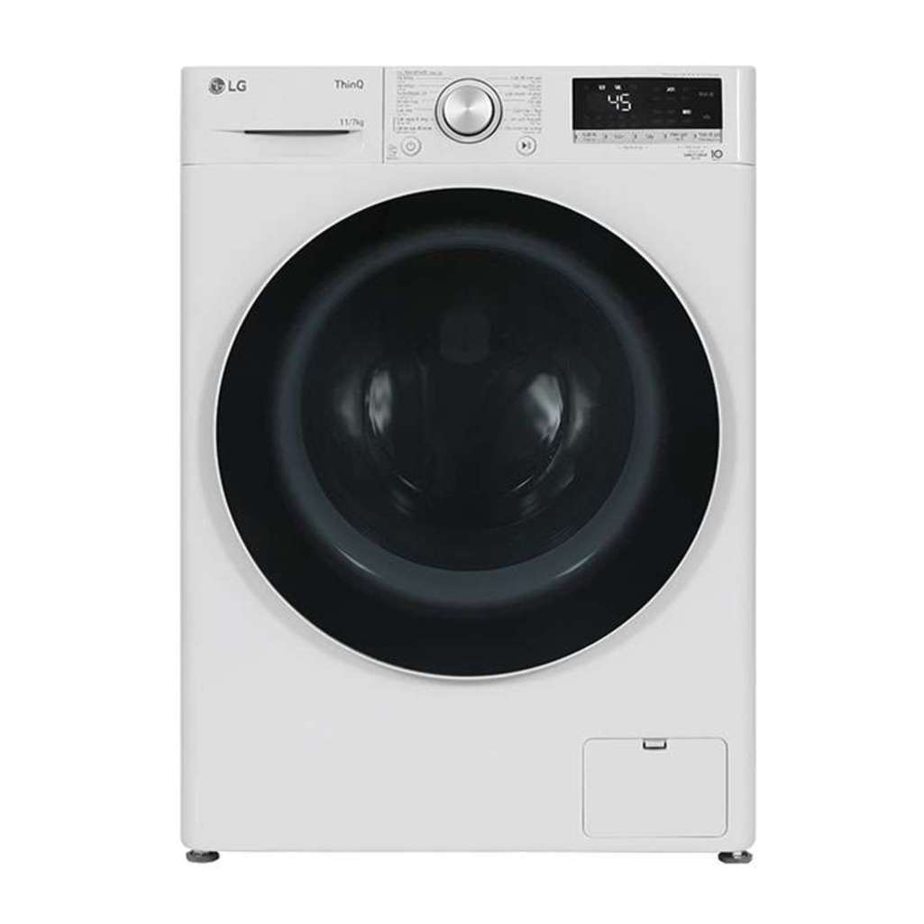 Máy giặt sấy AI DD Inverter giặt 11 kg - sấy 7 kg LG FV1411D4W - Hàng chính hãng