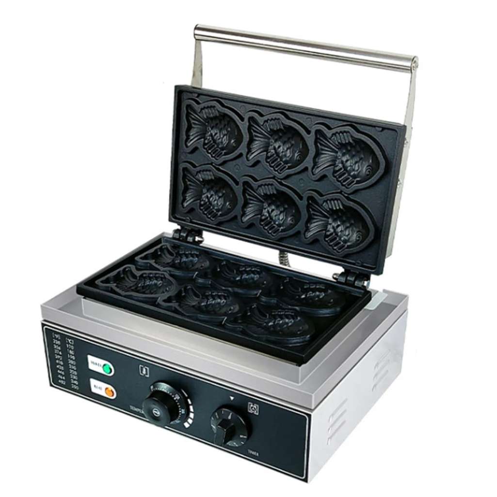Máy làm bánh cá 6 con dùng điện loại nhỏ - Hàng chính hãng