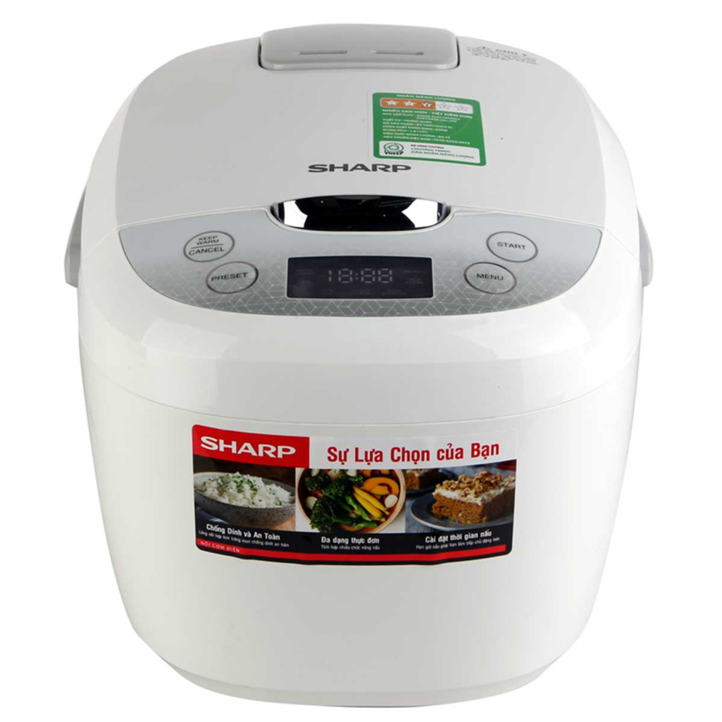 Nồi cơm điện tử Sharp KS-COM185EV-SL - Hàng chính hãng