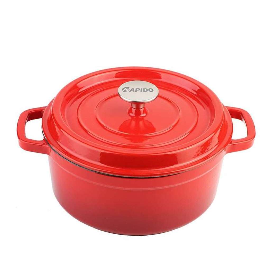 Nồi gang đúc 22cm Rapido RK22-RD - Hàng chính hãng