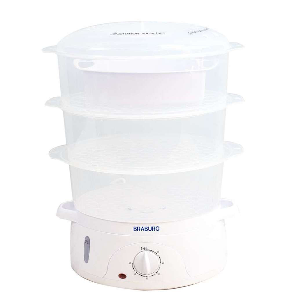 Nồi hấp điện 3 tầng Braburg B3K - Hàng chính hãng