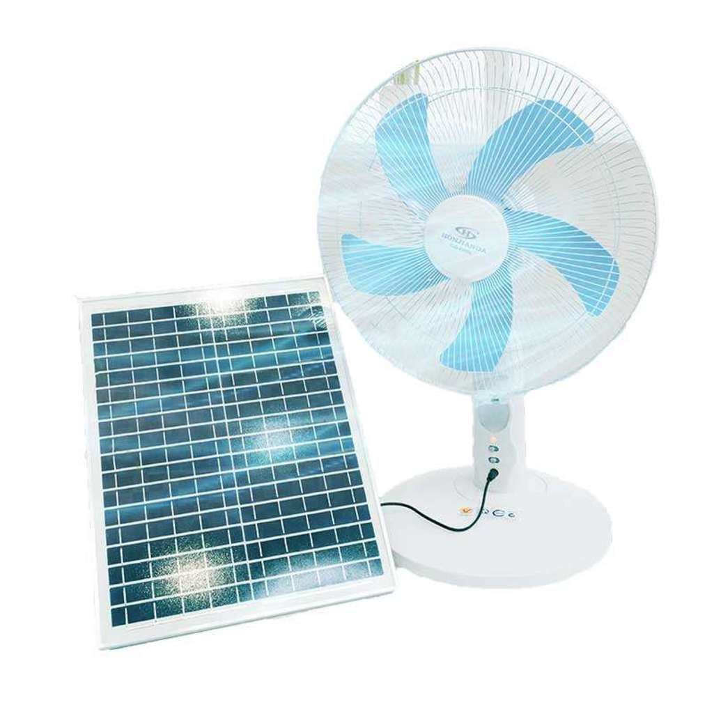 Quạt sạc năng lượng mặt trời Honjianda HJD-8116NL - Hàng chính hãng