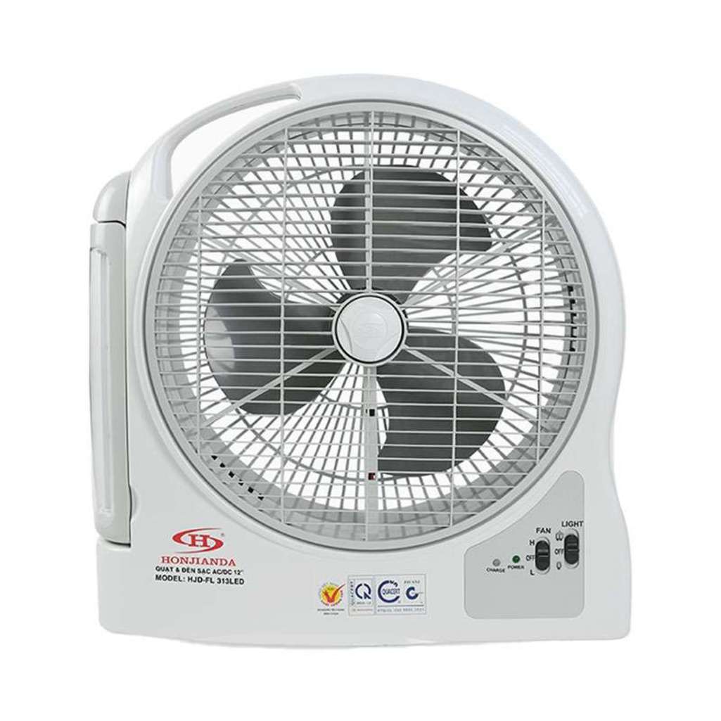 Quạt sạc tích điện Honjianda HJD-FL 313LED (1 Bình 6V5Ah) - Hàng chính hãng