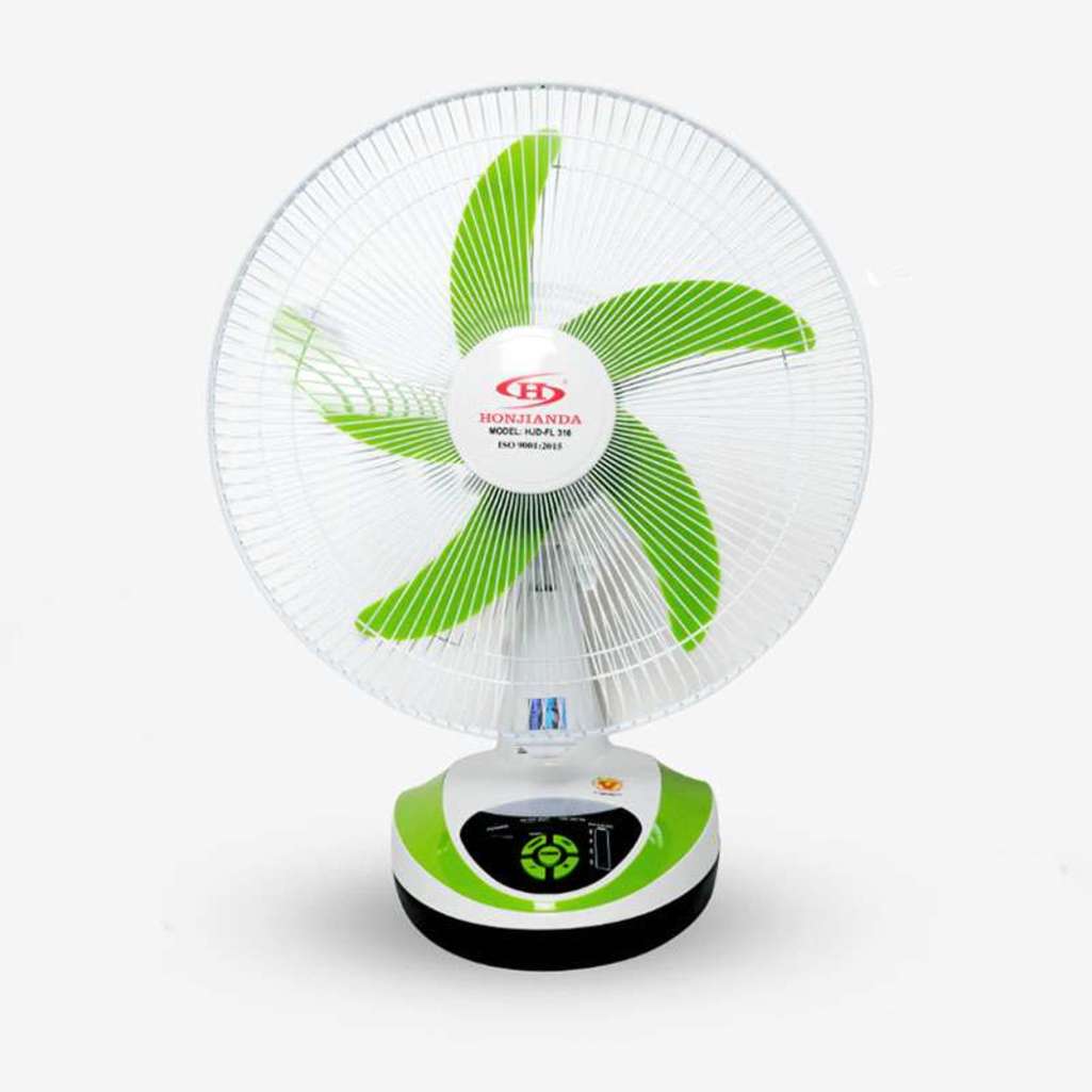 Quạt sạc tích điện Honjianda HJD-FL 316LED (Bình 12V 5Ah) - Hàng chính hãng