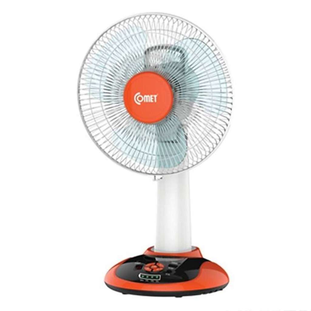 Quạt sạc tích điện kết hợp đèn LED Comet CRF0612 - Hàng chính hãng