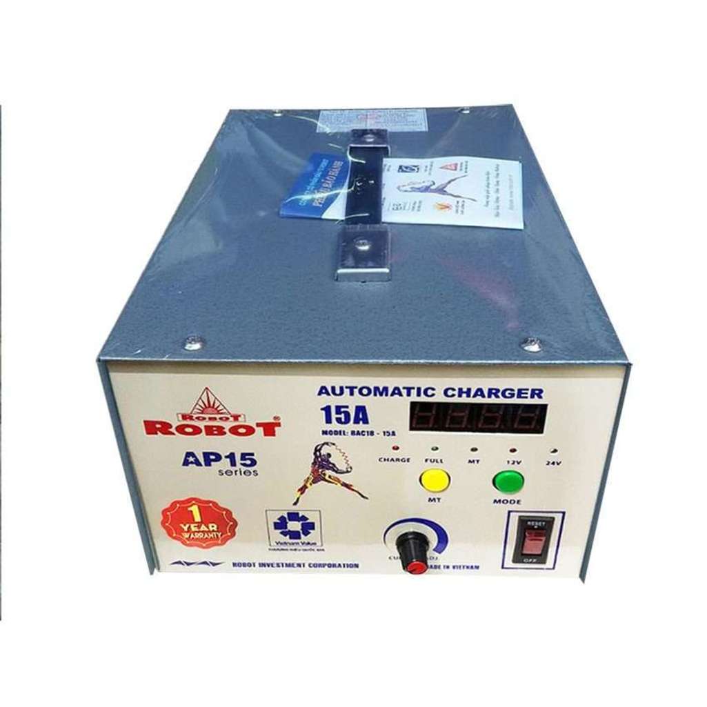 Sạc ắc quy tự động Robot BAC18-15A-AP15 - Hàng chính hãng