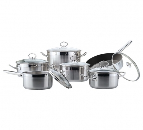 Bộ nồi chảo inox 6 món Faster Diamond - Hàng chính hãng
