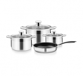 Bộ nồi chảo inox Mutosi MC-347 - Hàng chính hãng