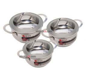 Bộ nồi inox 5 đáy Elmich Celestine 3 chiếc 20 - 24 - 28 - Hàng chính hãng