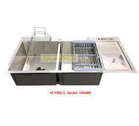 Chậu rửa Inox Sumika 10048B ( có thùng rác ) - Hàng chính hãng