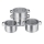 Bộ nồi 3 chiếc kèm xửng hấp Rapido RK182024S-1 - Hàng chính hãng