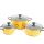 Bộ nồi hợp kim nhôm cứng Hard Anodized Happy Cook HA06YL - Hàng chính hãng