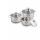 Bộ nồi inox 3 đáy nắp kính quai oval FiveStar FS06CG2 - Hàng chính hãng