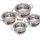 Bộ nồi inox 5 đáy Elmich Celestine 4 chiếc 18-20-24-28 - Hàng chính hãng