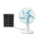 Quạt sạc năng lượng mặt trời Honjianda HJD-8216NL - Hàng chính hãng