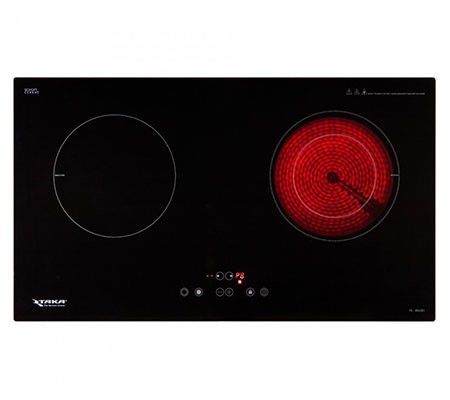 Bếp đôi hồng ngoại - điện từ Taka TK-IR02B1 - Hàng chính hãng