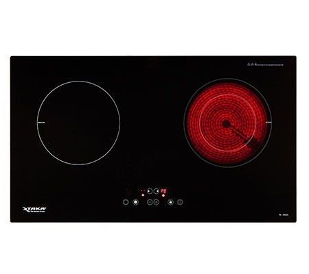 Bếp đôi hồng ngoại - điện từ Taka TK-IR02C - Hàng chính hãng