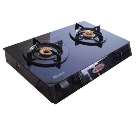Bếp gas dương Rinnai RV-7DOUBLE GLASS (B) - Hàng chính hãng