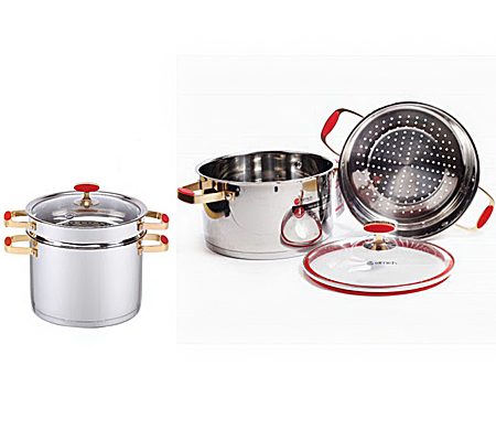 Bộ nồi 5 đáy Elmich Red Velvet - Kèm xửng hấp - Hàng chính hãng