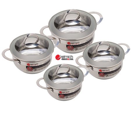 Bộ nồi inox 5 đáy Elmich Celestine 4 chiếc 18-20-24-28 - Hàng chính hãng