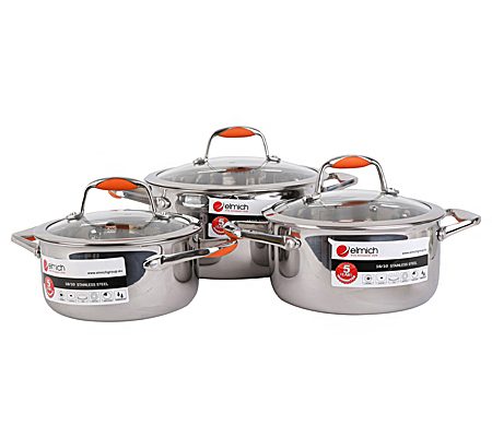 Bộ nồi inox Elmich Matador EL0123 - Hàng chính hãng
