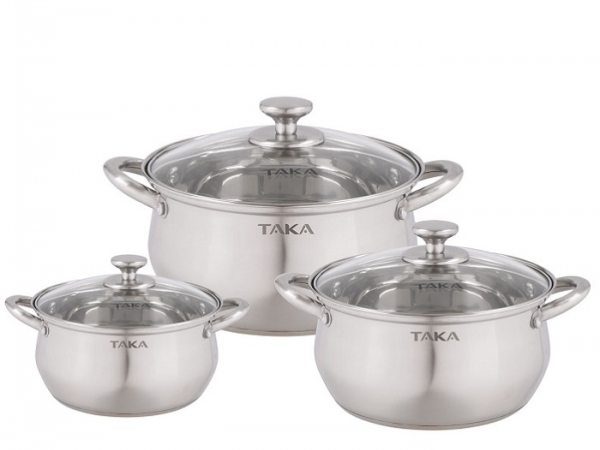 Bộ nồi inox Taka TKC03C - Hàng chính hãng