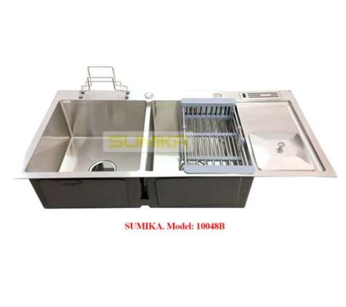 Chậu rửa Inox Sumika 10048B ( có thùng rác ) - Hàng chính hãng