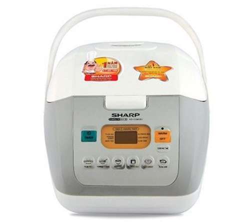 Nồi cơm điện tử Sharp KS-COM18V-W - Dung tích 1.8L - Hàng chính hãng
